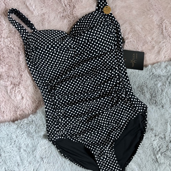 Nip Tuck Swim Niptuck Swim Polka Dot One Piece Swimsuit Poshmark — free download